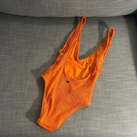 Orange one piece bathing suit - Picture 3 of 4